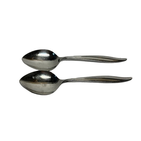Kitchen Oneidacraft Textura 2 Place Oval Soup Spoons Deluxe Textured